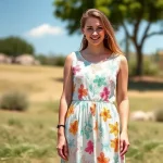 Платья с фотохромной вышивкой, меняющей рисунок под солнцем